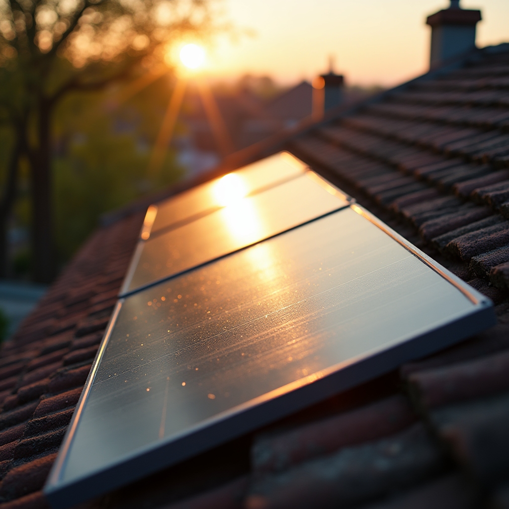Rooftop shading pattern being observed during a morning site review